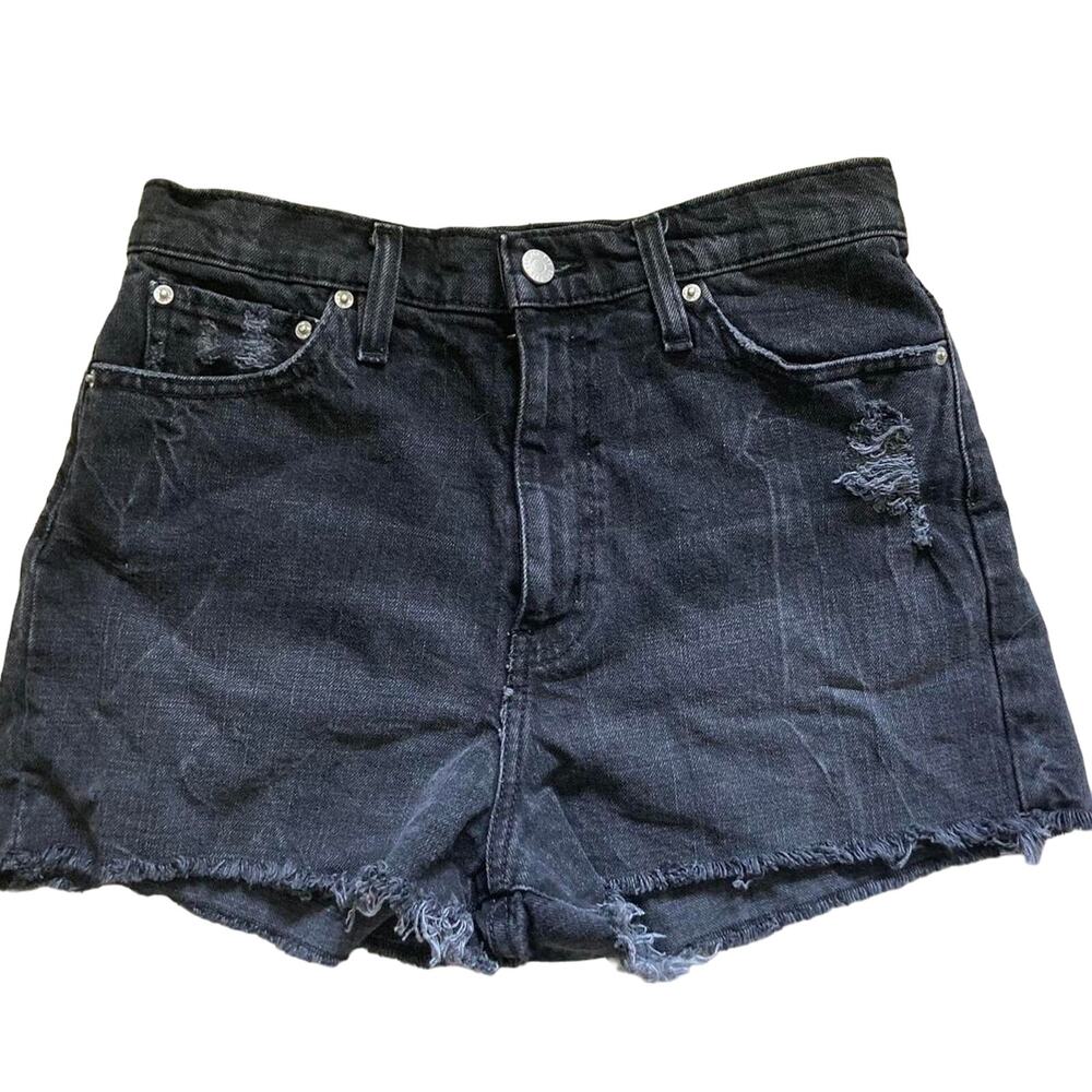 BDG Urban Outfitters High Waisted Distressed Shorts Black size 28